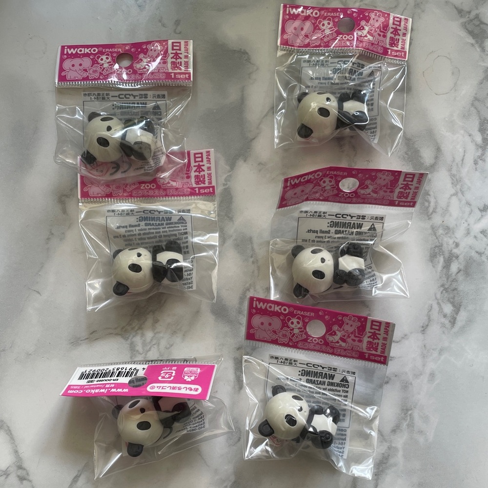 JAPAN iwako erasers LOT - PANDA